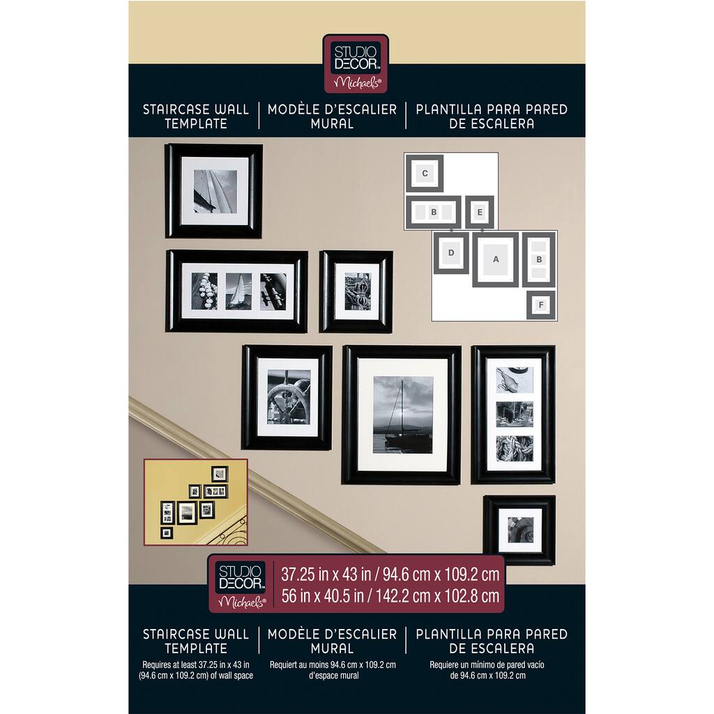 Shop for the Studio Décor® Staircase Wall Hanging Template at Michaels